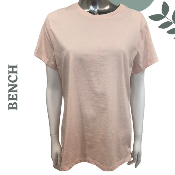 🛍️3/$40 BENCH Cotton T-Shirt Bundle – 2 Pack Pink Navy Blue Short Sleeve Medium - Picture 3 of 8